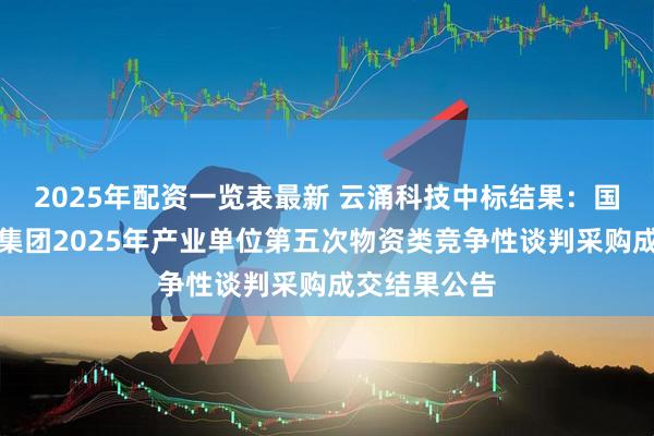 2025年配资一览表最新 云涌科技中标结果：国网信通产业集团2025年产业单位第五次物资类竞争性谈判采购成交结果公告