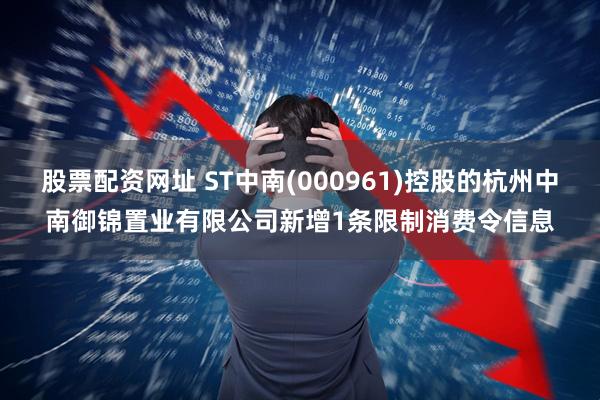 股票配资网址 ST中南(000961)控股的杭州中南御锦置业有限公司新增1条限制消费令信息